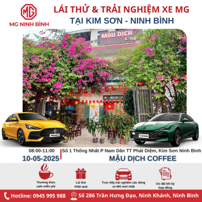 Lái thử xe MG tại Kim Sơn – Ninh Bình | Trải nghiệm miễn phí, hận quà hấp dẫn